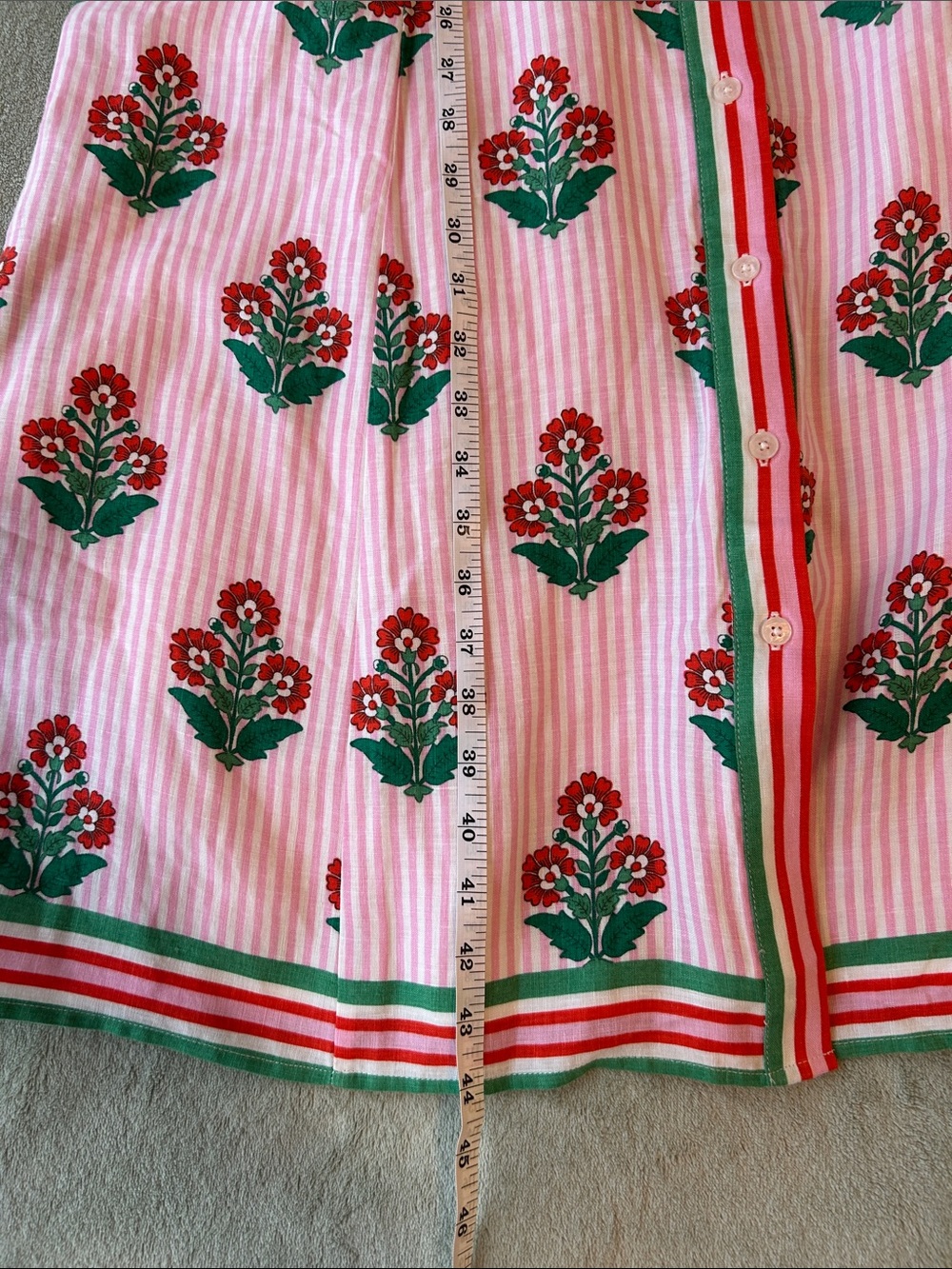Boden Kate Sleeveless Linen Midi Dress Pink Green Floral - Picture 8 of 8